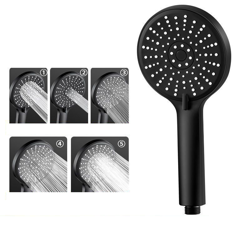 High Pressure Shower Head Handheld - Czarna słuchawka prysznicowa z 5 trybami,