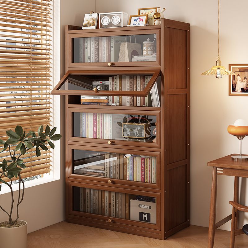 Storage & Organization - Wielofunkcyjna biblioteczka bambusowa, duża, drewniana, do