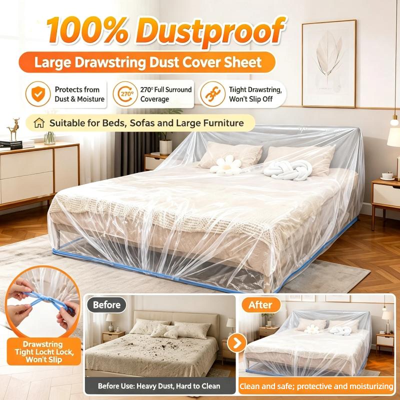 Waterproof Mattress Protector Breathable - Wodoodporny, jednorazowy ochraniacz na materac, pyłoszczelny,