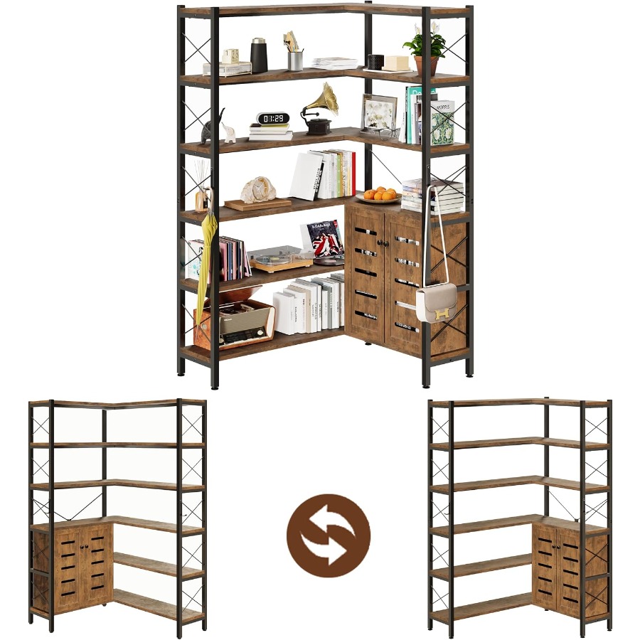 6-półkowa narożna biblioteczka – Storage & Organization recenzja i cena