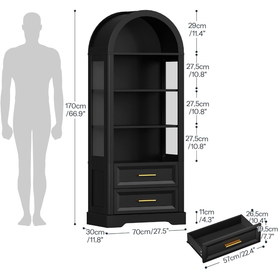Szafka ekspozycyjna, wysoka, ł – Storage & Organization recenzja i cena
