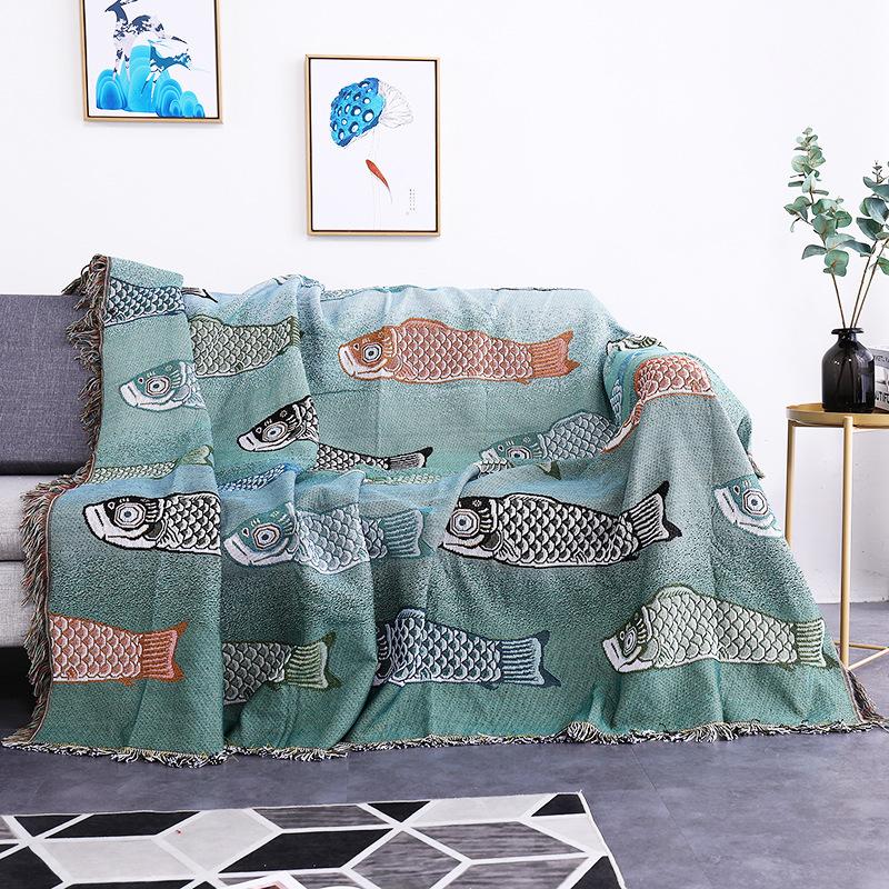Koc z żakardową tkaniną z moty – Boho Throw Blanket Fringe recenzja i cena